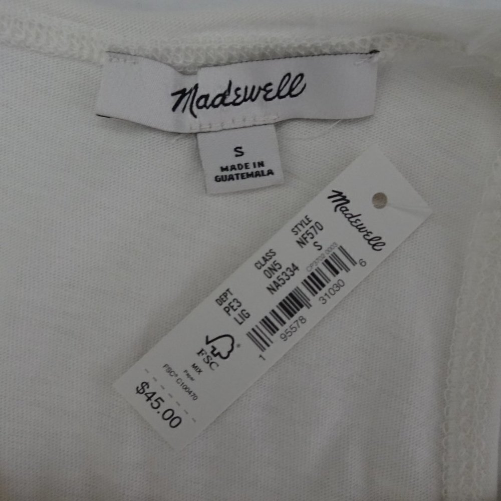 Madewell Tank Dress Women's Size S White Softfade Cover Up - Picture 9 of 10